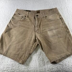 KUHL Crag Series Rebel Shorts Men 34x9" Brown Rugged Outdoor‎ Hiking Khaki Clean